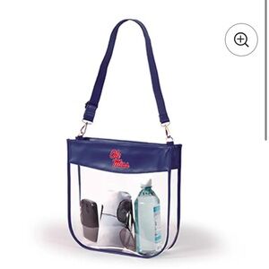 Clear Navy Shoulder Bag